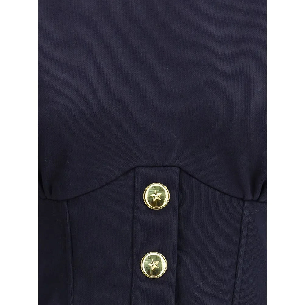 PINKO Cotton Sweatshirt with Corset Detail - M