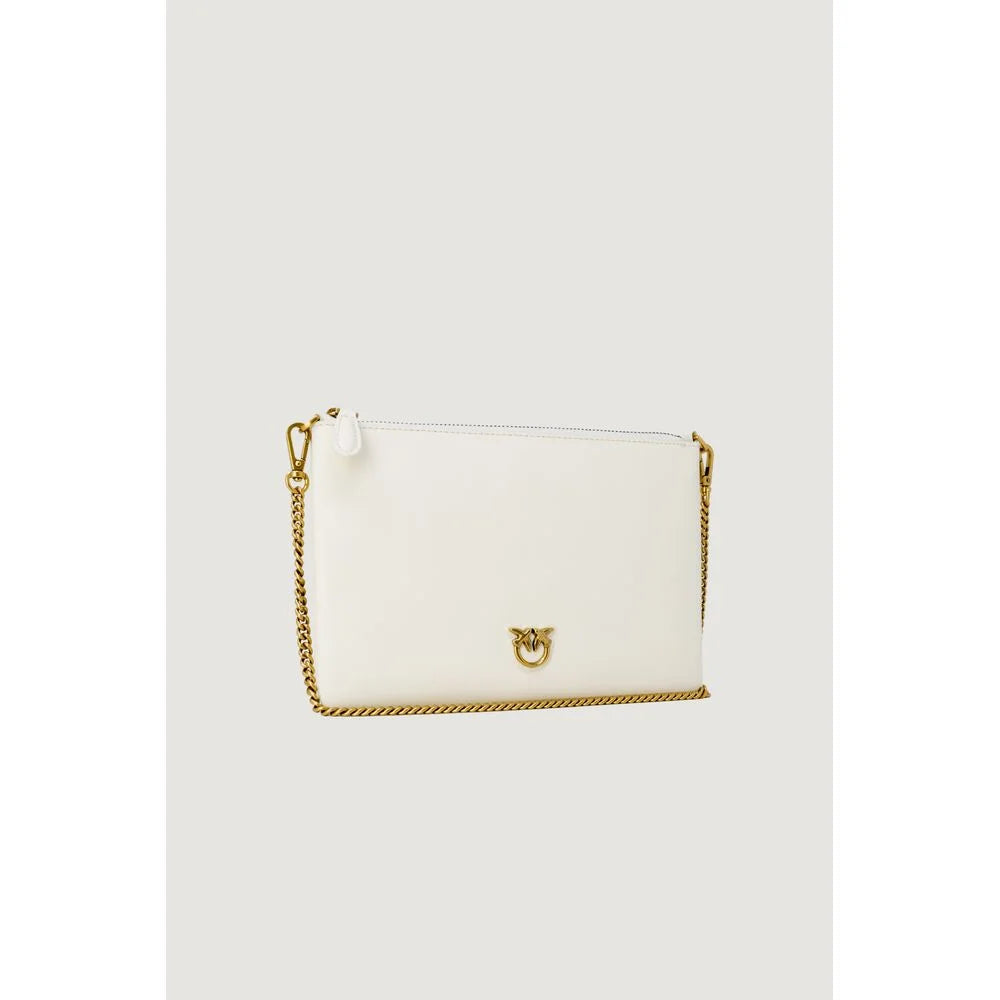 PINKO Cream Leather Clutch Bag - Clutch Bags