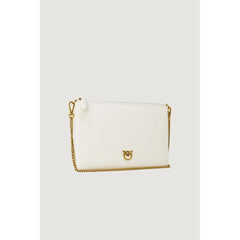PINKO Cream Leather Clutch Bag - Clutch Bags