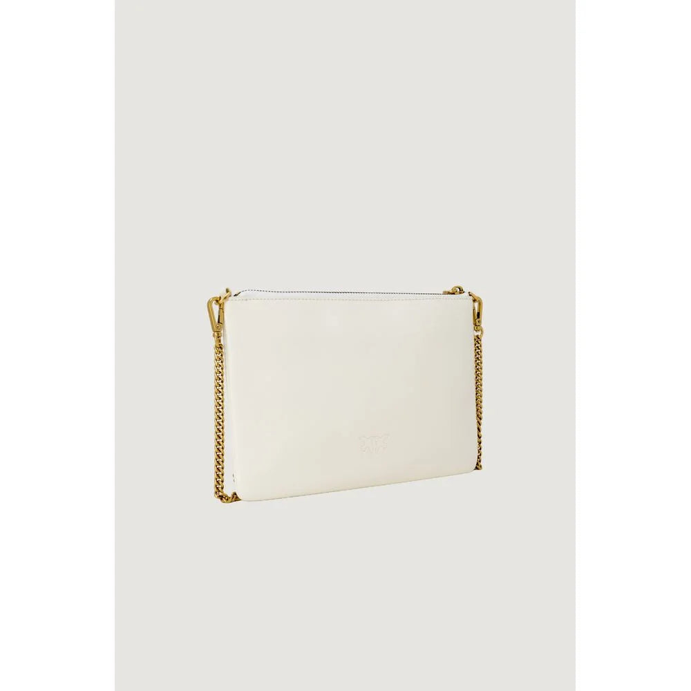 PINKO Cream Leather Clutch Bag - Clutch Bags