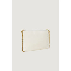 PINKO Cream Leather Clutch Bag - Clutch Bags
