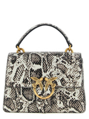 PINKO Gray Calfskin Handbag