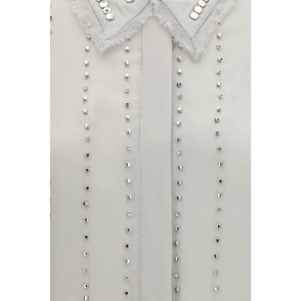 Chemise imprimée en viscose gris PINKO