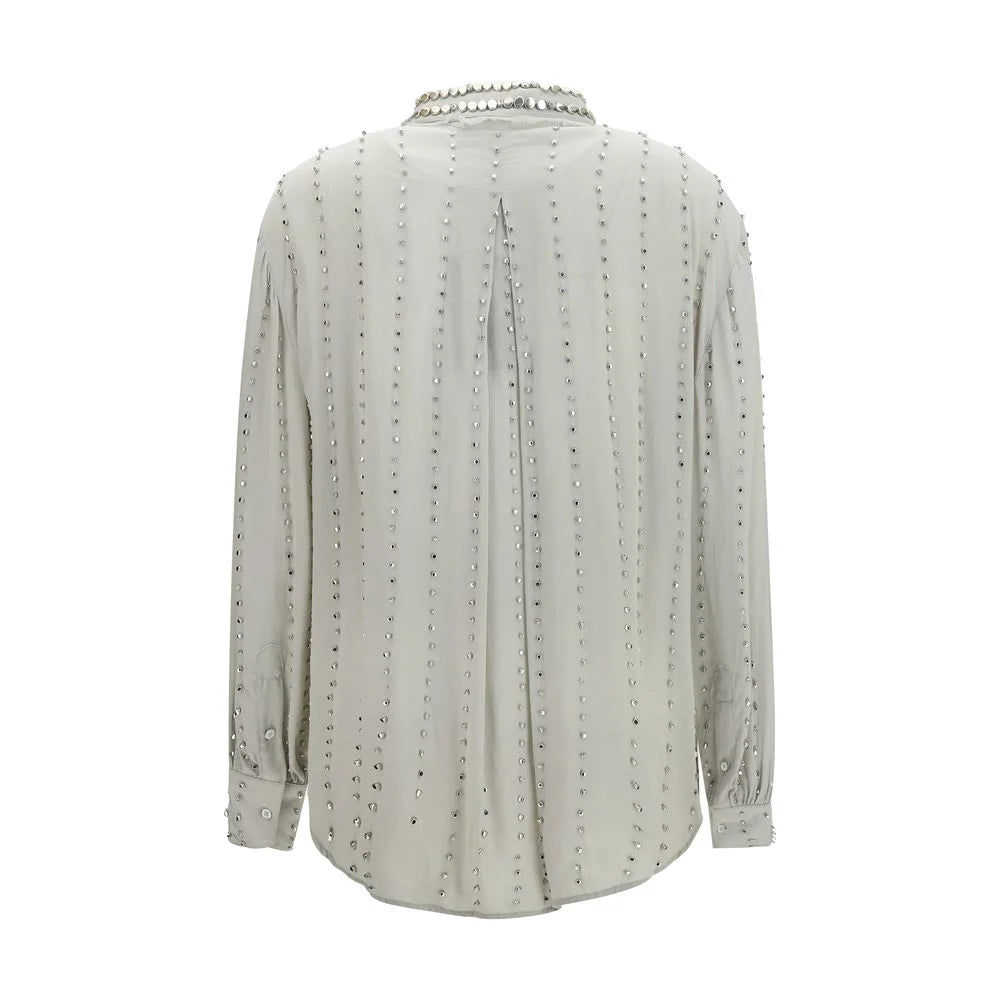 Chemise imprimée en viscose gris PINKO