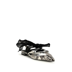 PINKO Multicolor Calf Leather Bos Taurus Ballet Flats - EU39/US9