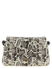 PINKO multicolor cowhide crossbody bag featuring a structured silhouette and signature Love Birds metal buckle.