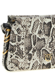 Rear view of the PINKO multicolor cowhide handbag highlighting the smooth leather finish and tonal stitching.