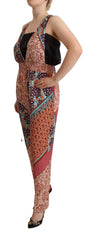 PINKO Multicolor Viscose Floral Print Women Jumpsuit Dress - IT44|L - One-Pieces