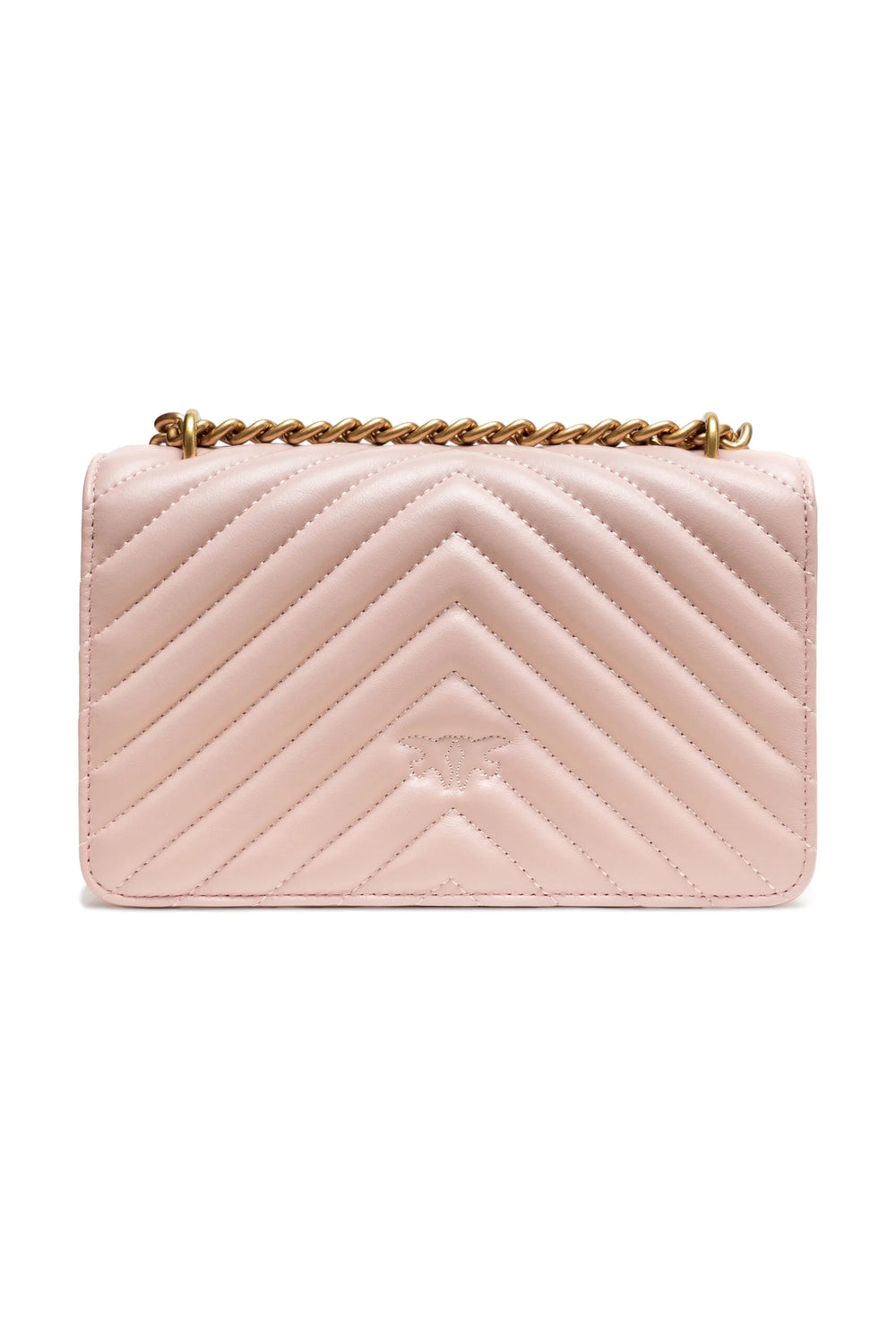 PINKO Powder Pink Love One Mini Shoulder Bag - Shoulder Bags