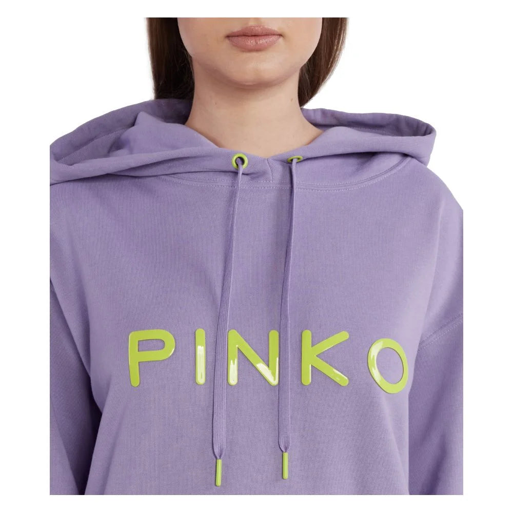 PINKO Purple Cotton Women Sweater - XXL - Hoodies