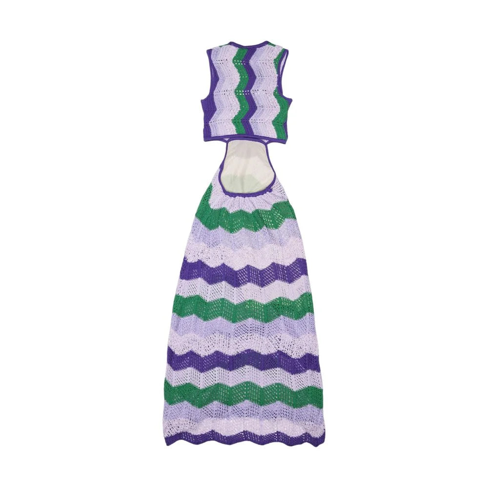 PINKO Purple Polyamide Long Dress - IT42|M