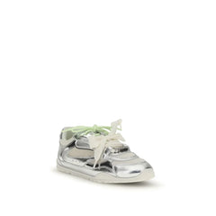 PINKO Silver Polyamide Athletic Sneakers