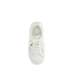 PINKO White Calf Leather Bos Taurus Platform Sneakers