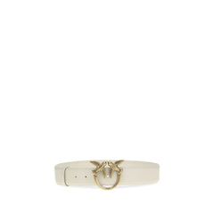 PINKO White Calf Leather Bos Taurus Regular Belt