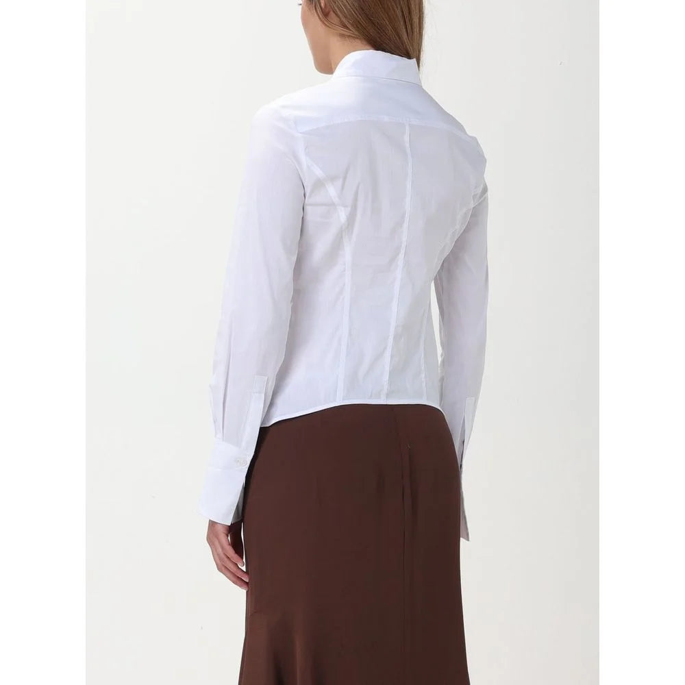 PINKO White Cotton Dress Shirt - EU40