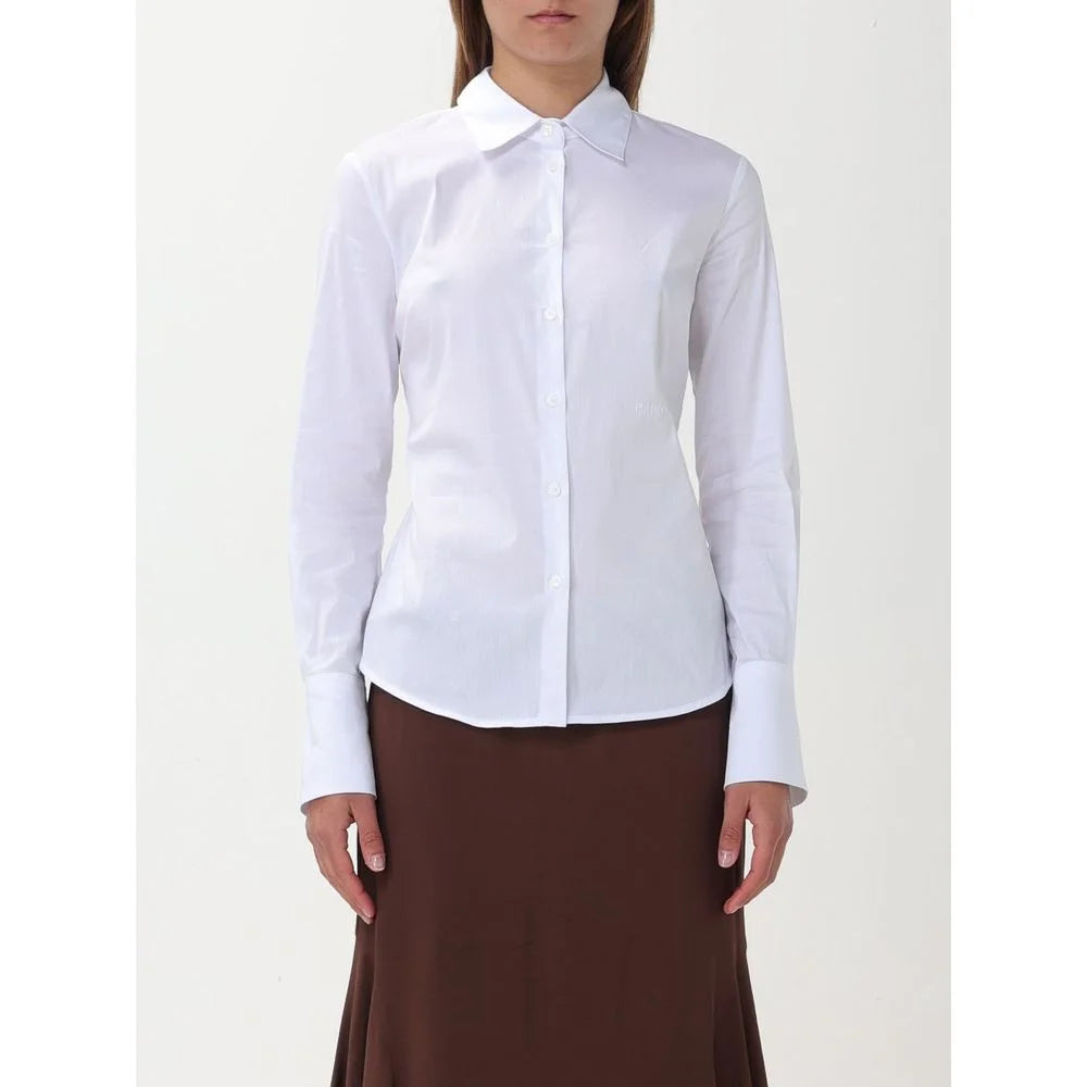 PINKO White Cotton Dress Shirt - EU40