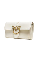 PINKO White Leather One Simply Love Mini Bag - Shoulder Bags