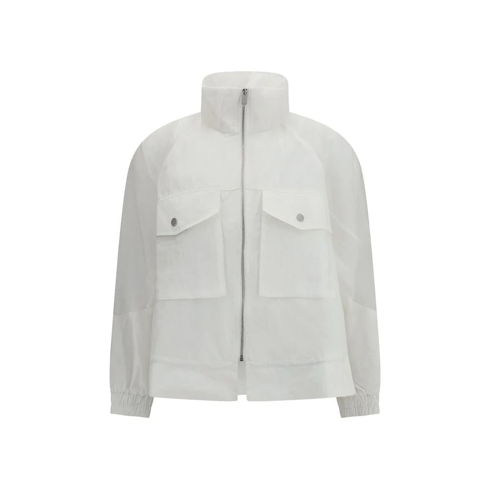 PINKO White Polyester Shell Jacket