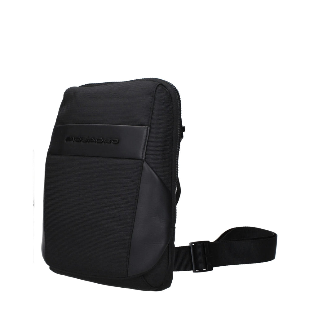 Piquadro Black Fabric Crossbody Bags