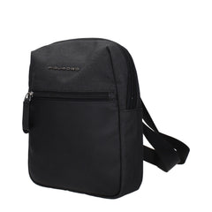 Piquadro Black Fabric Crossbody Bags