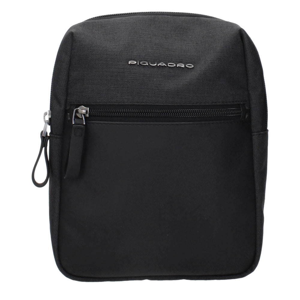 Piquadro Black Fabric Crossbody Bags