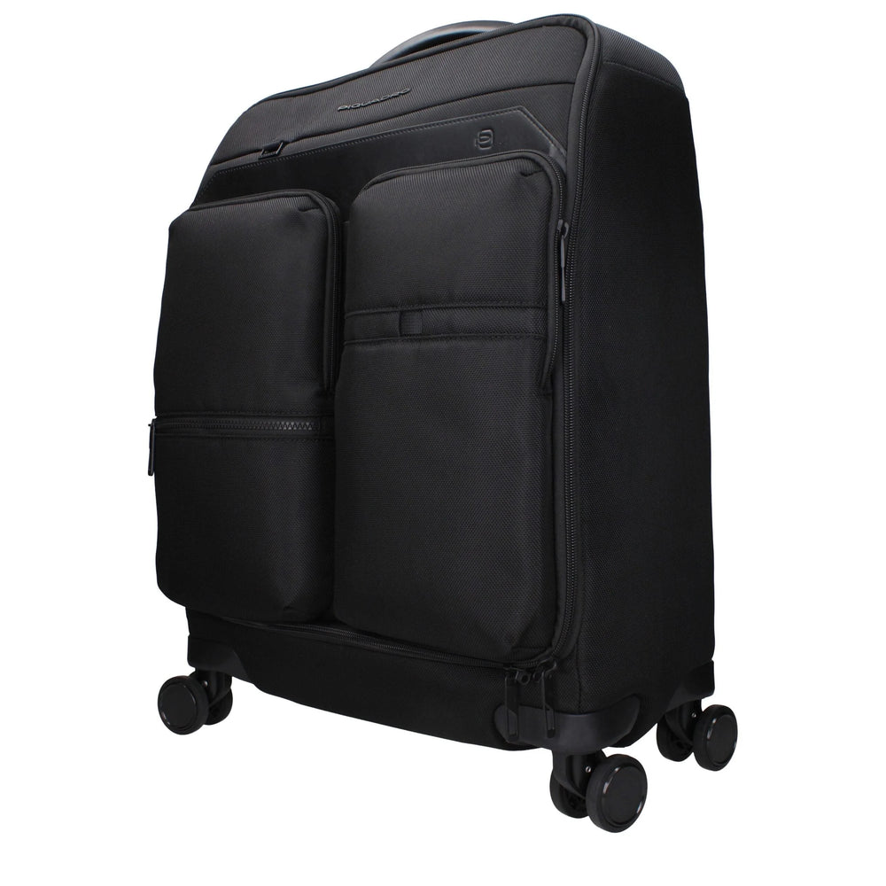 Piquadro Black Fabric Luggage And Travel