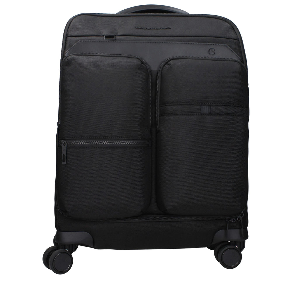 Piquadro Black Fabric Luggage And Travel