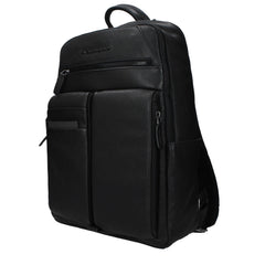 Piquadro Black Leather Backpack