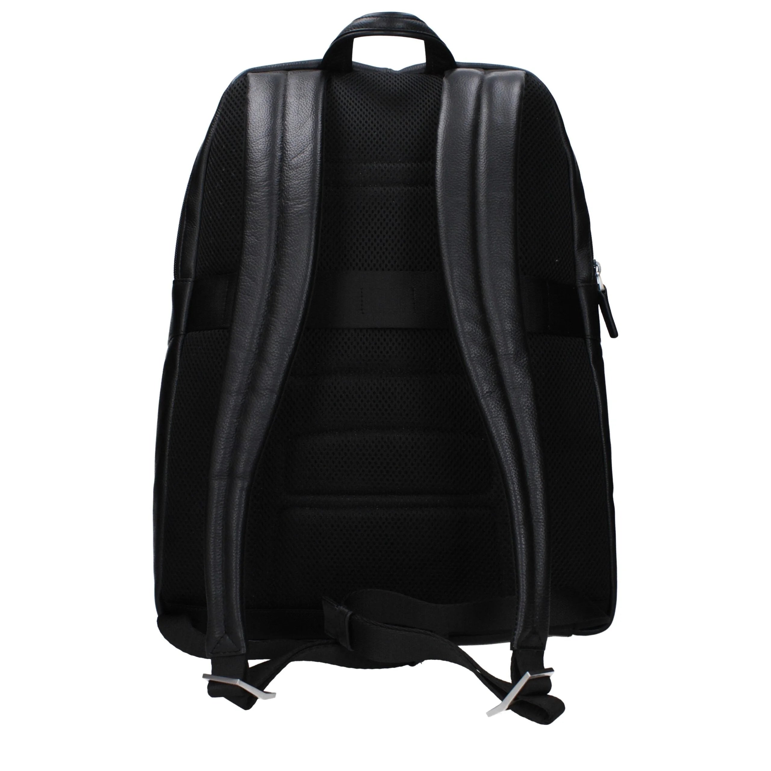 Piquadro Black Leather Backpack
