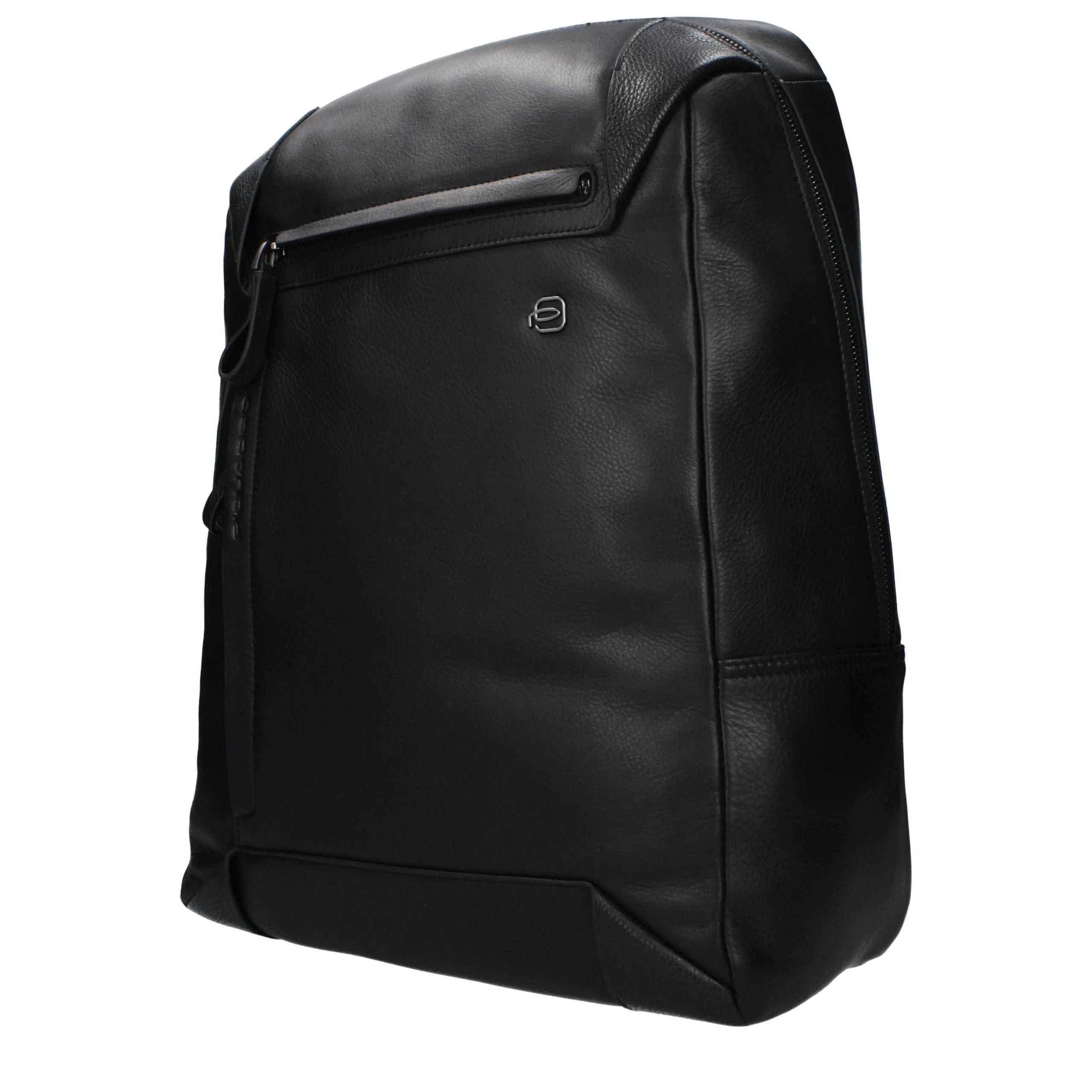 Piquadro Schwarzer Lederrucksack