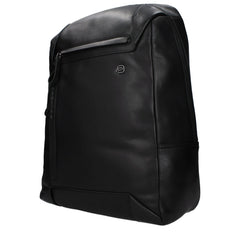 Piquadro Schwarzer Lederrucksack