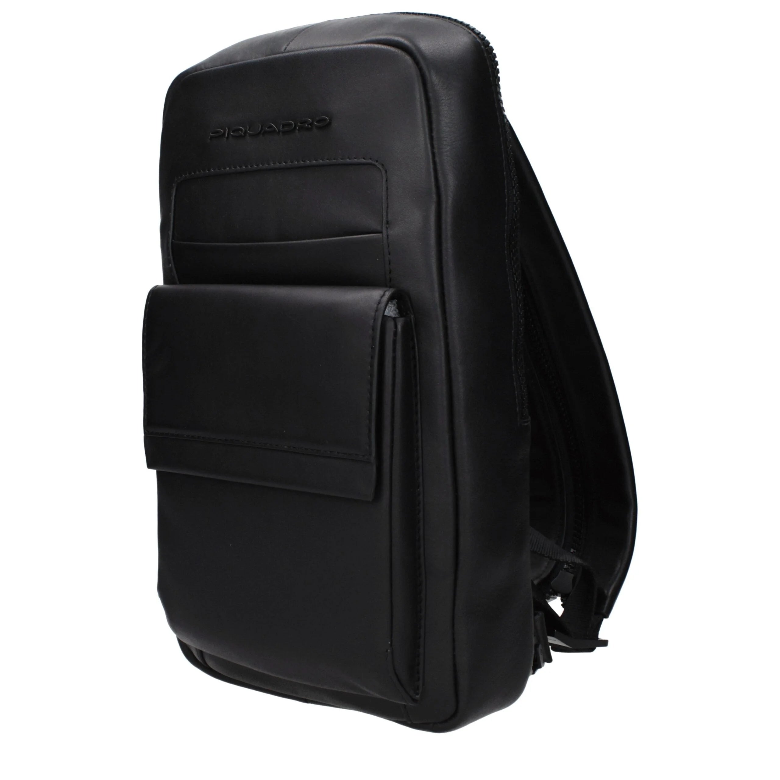 Piquadro Black Leather Backpack