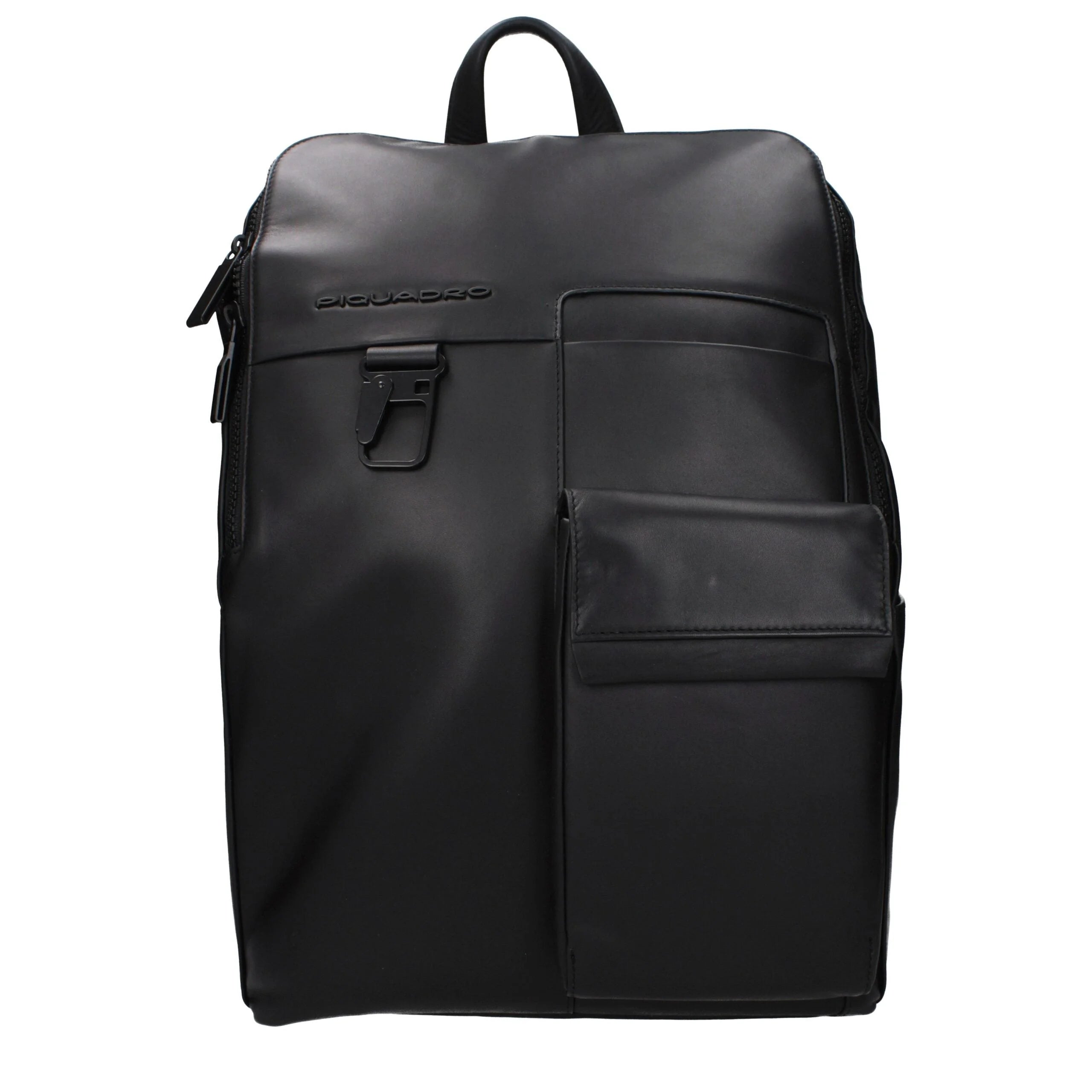 Piquadro Black Leather Backpack