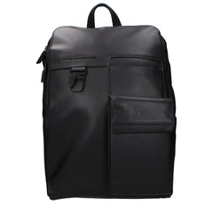 Piquadro Black Leather Backpack