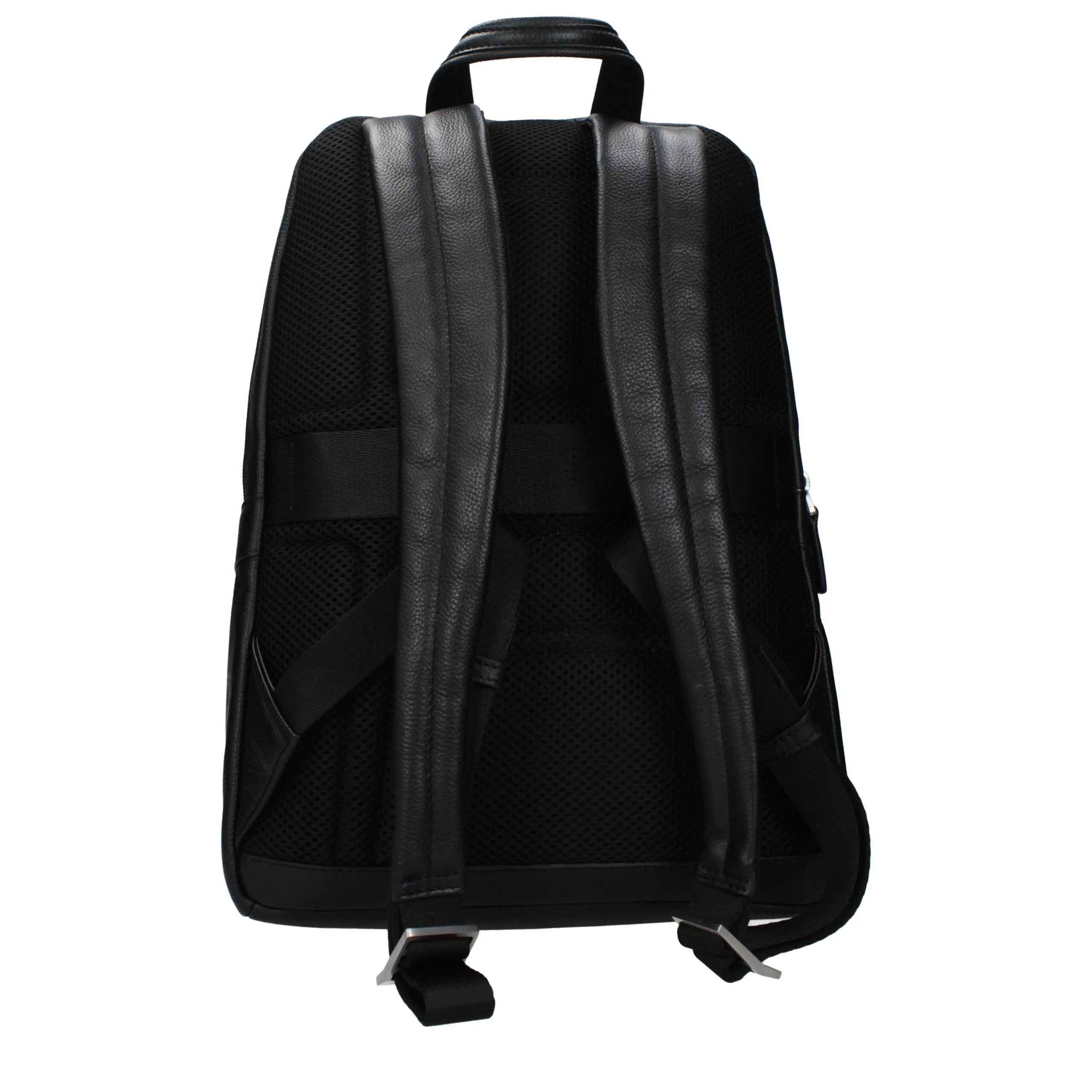 Piquadro Black Leather Backpack