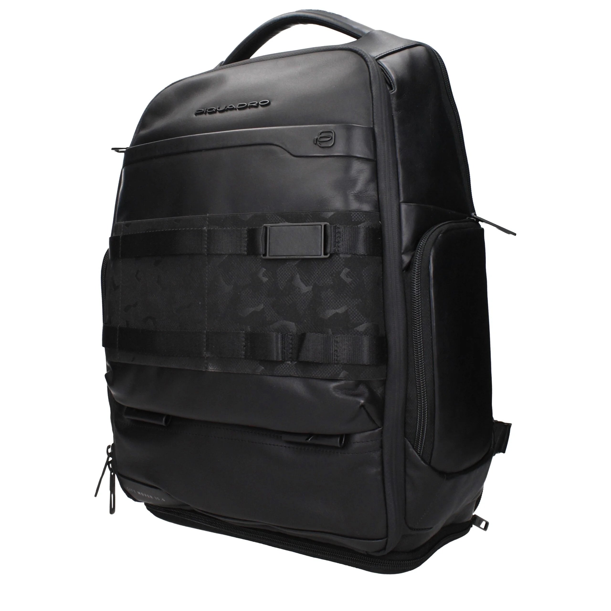 Piquadro Black Leather Backpacks