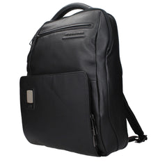 Piquadro Black Leather Backpacks