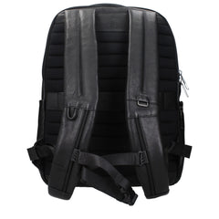 Piquadro Black Leather Backpacks