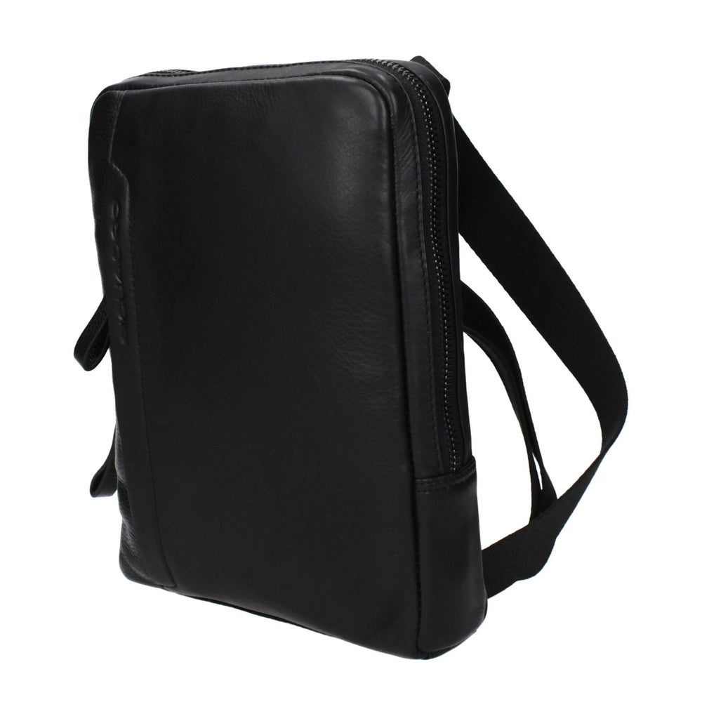 Piquadro Black Leather Crossbody Bag