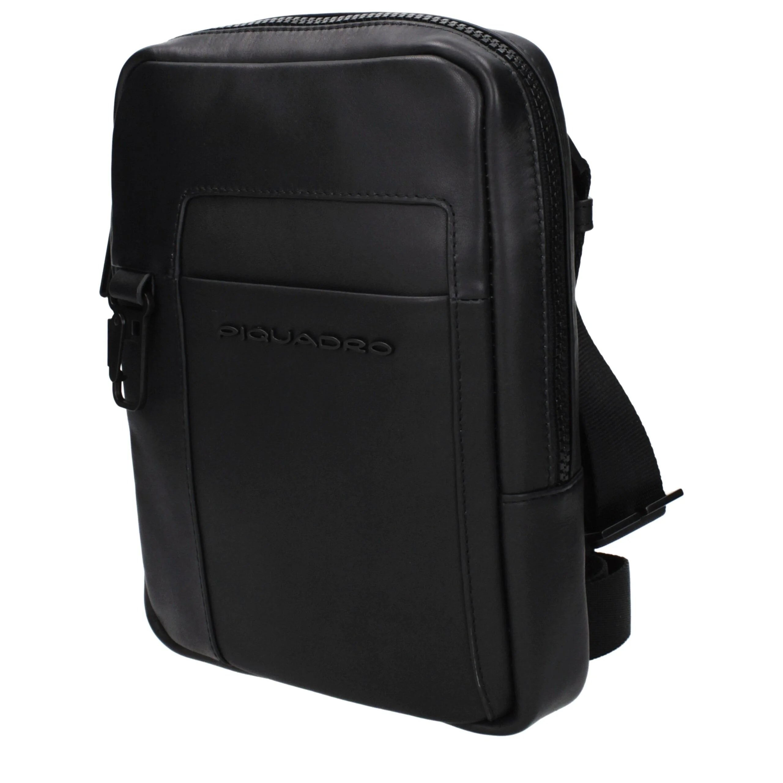 Piquadro Black Leather Crossbody Bag