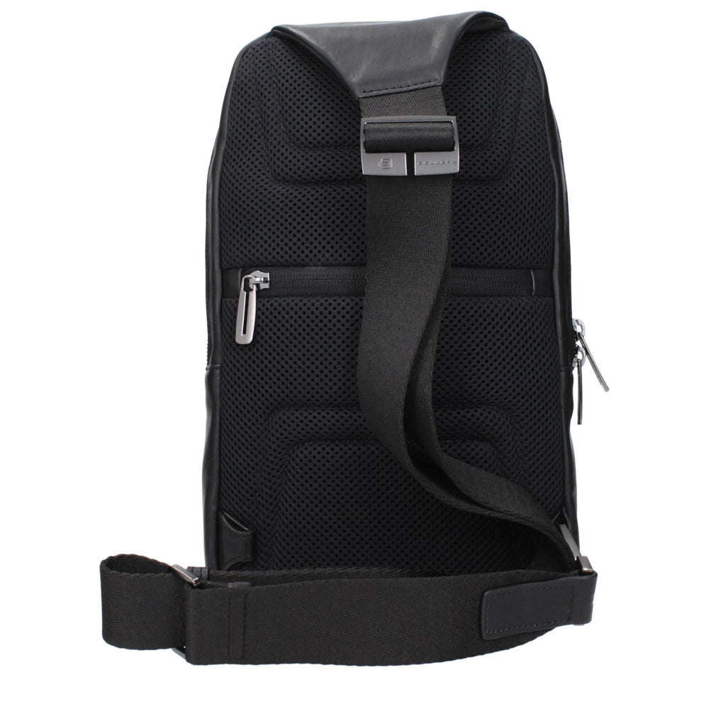 Piquadro Black Leather Crossbody Bags
