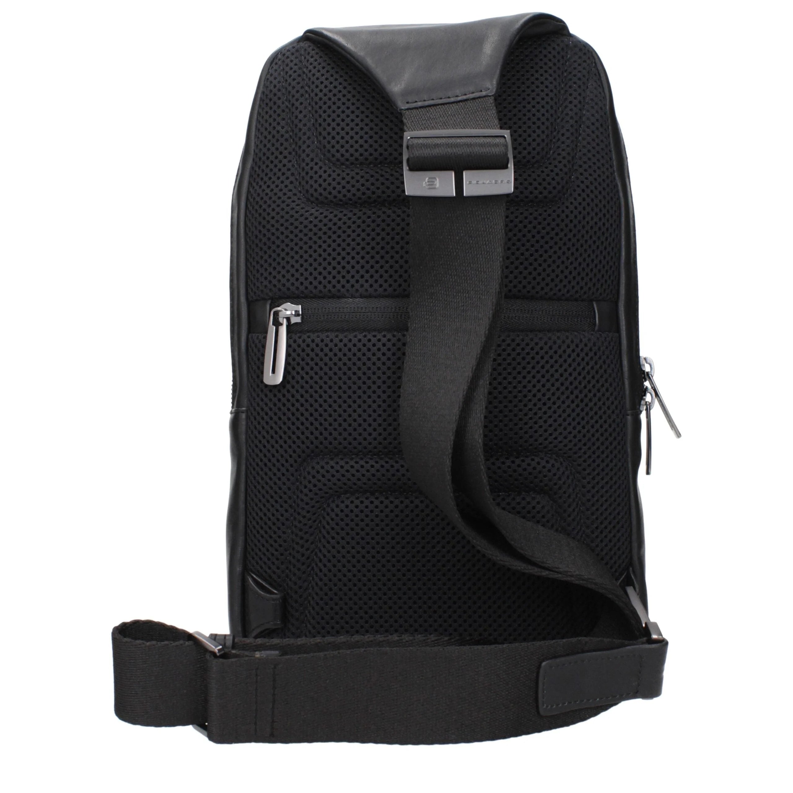 Piquadro Black Leather Crossbody Bags