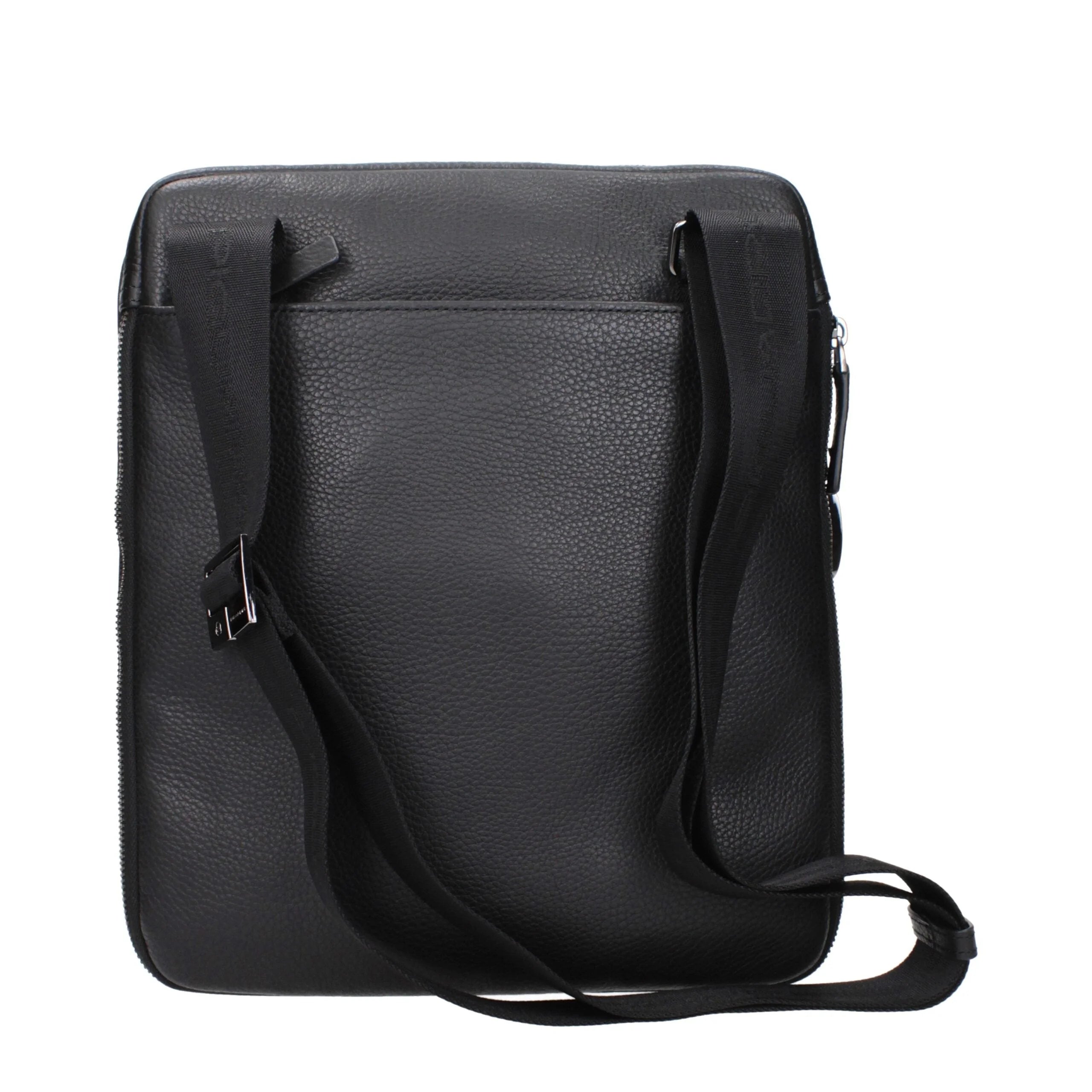 Piquadro Black Leather Crossbody Bags