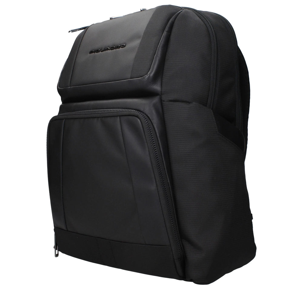 Piquadro Black Nylon Backpacks