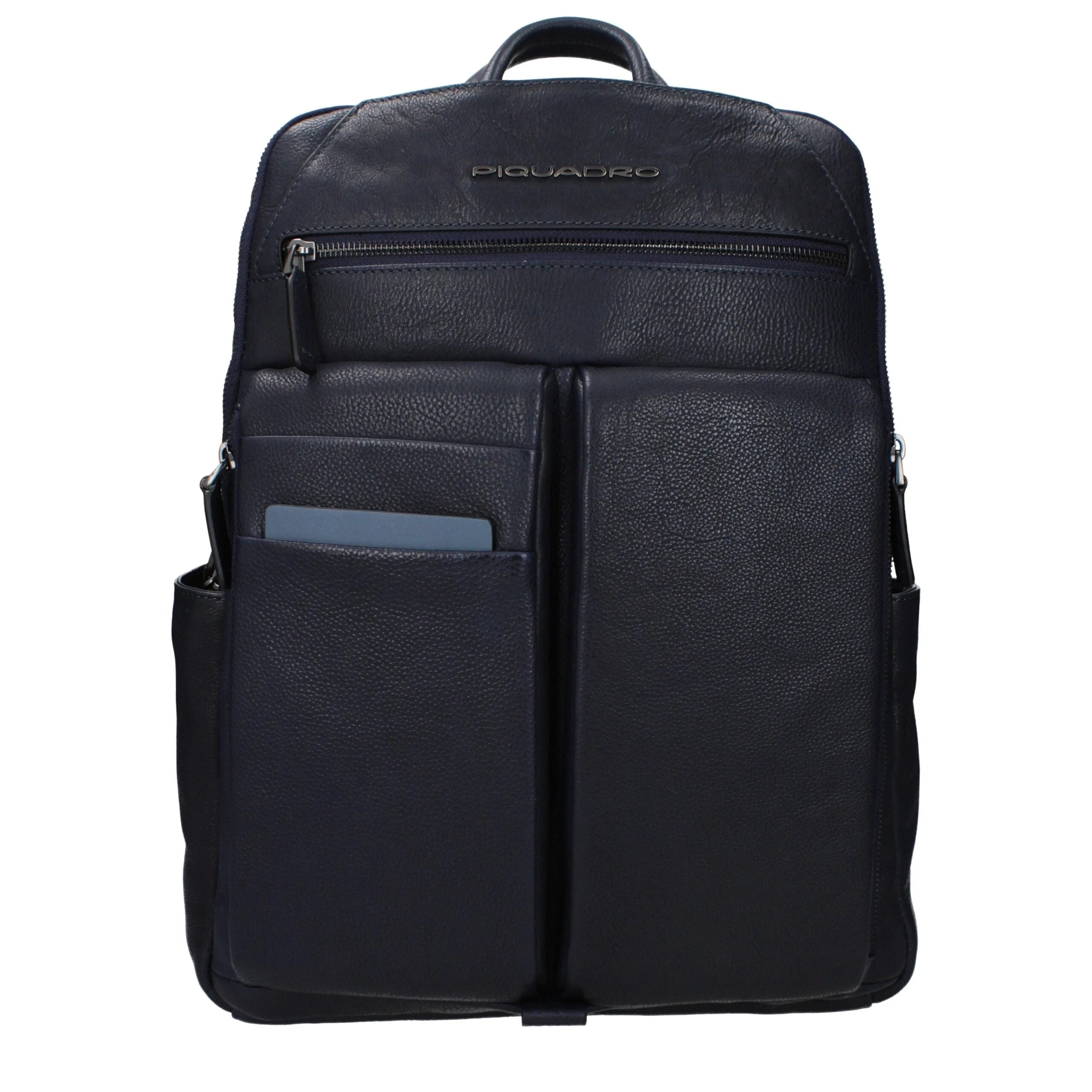 Piquadro Blue Leather Backpack