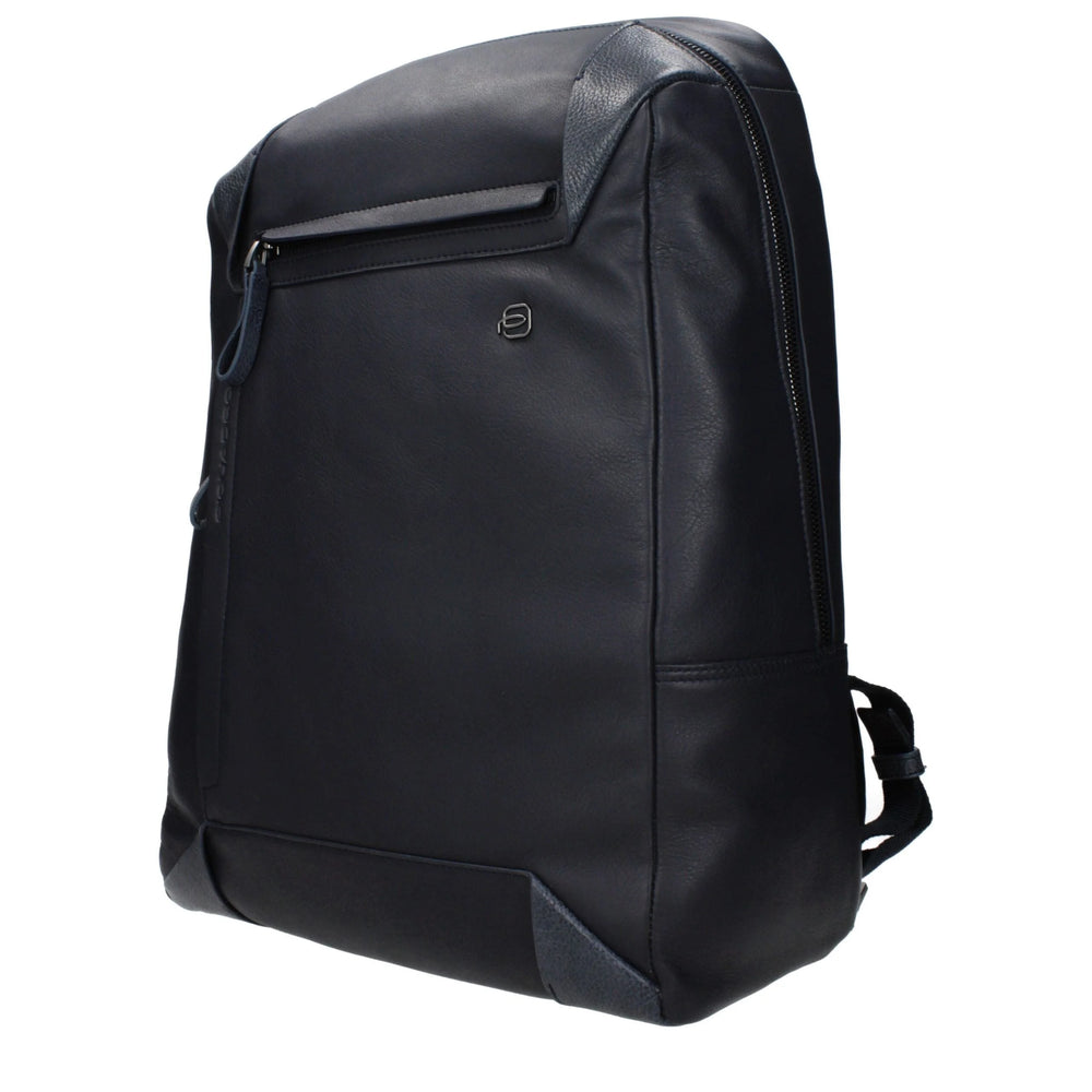 Piquadro Blue Leather Backpack