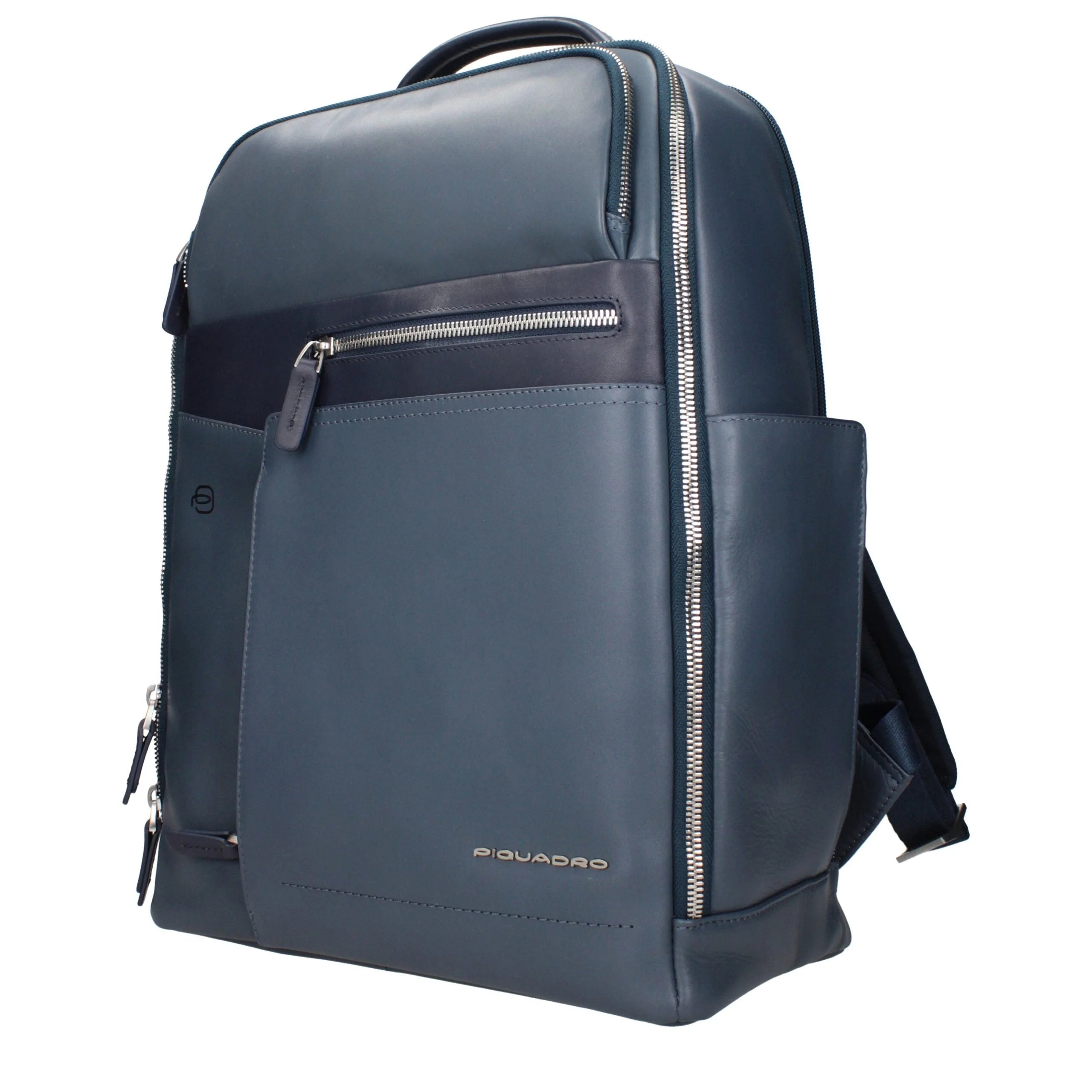 Piquadro Blue Leather Backpacks
