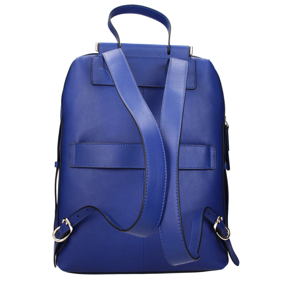 Piquadro Blue Leather Backpacks
