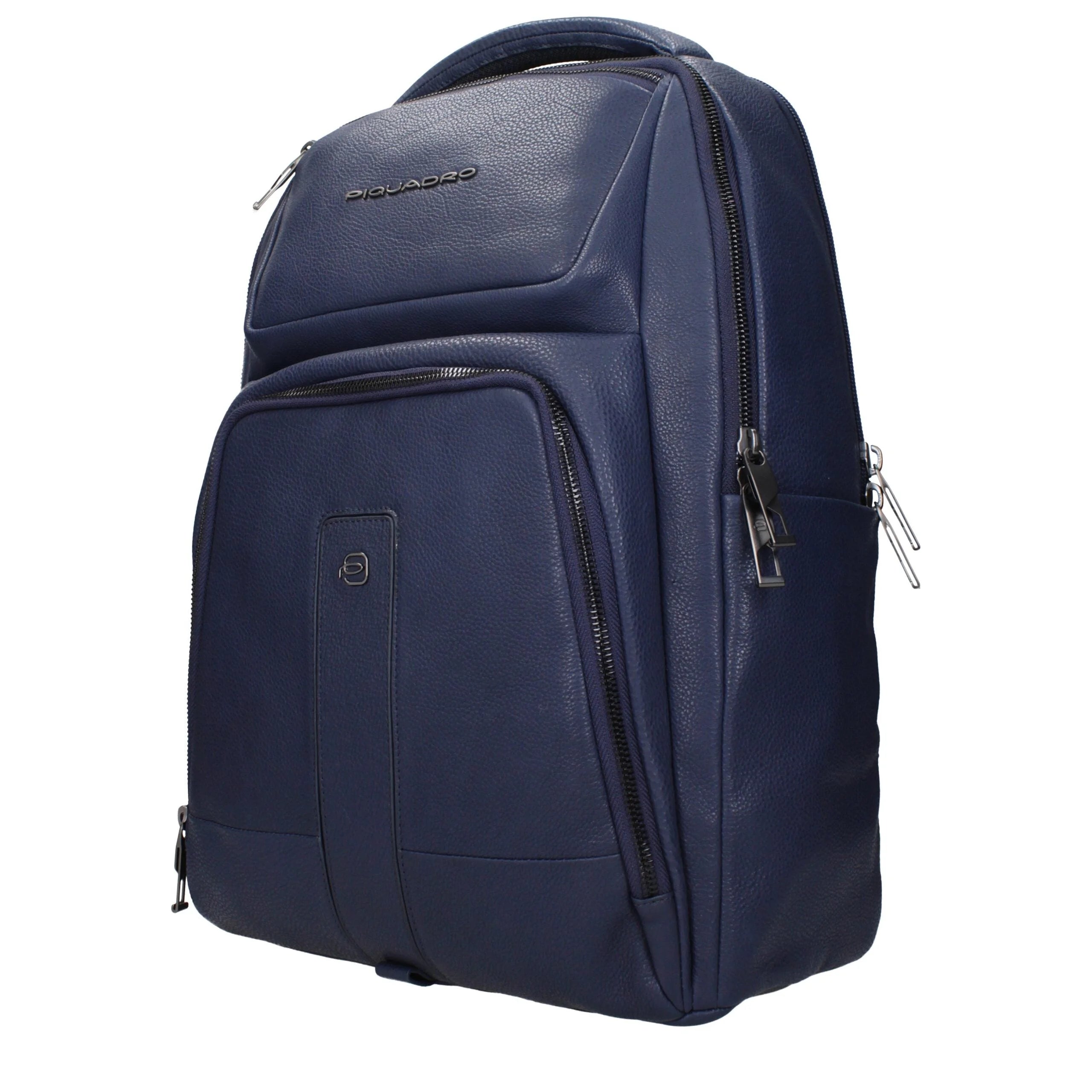 Piquadro Blue Leather Backpacks