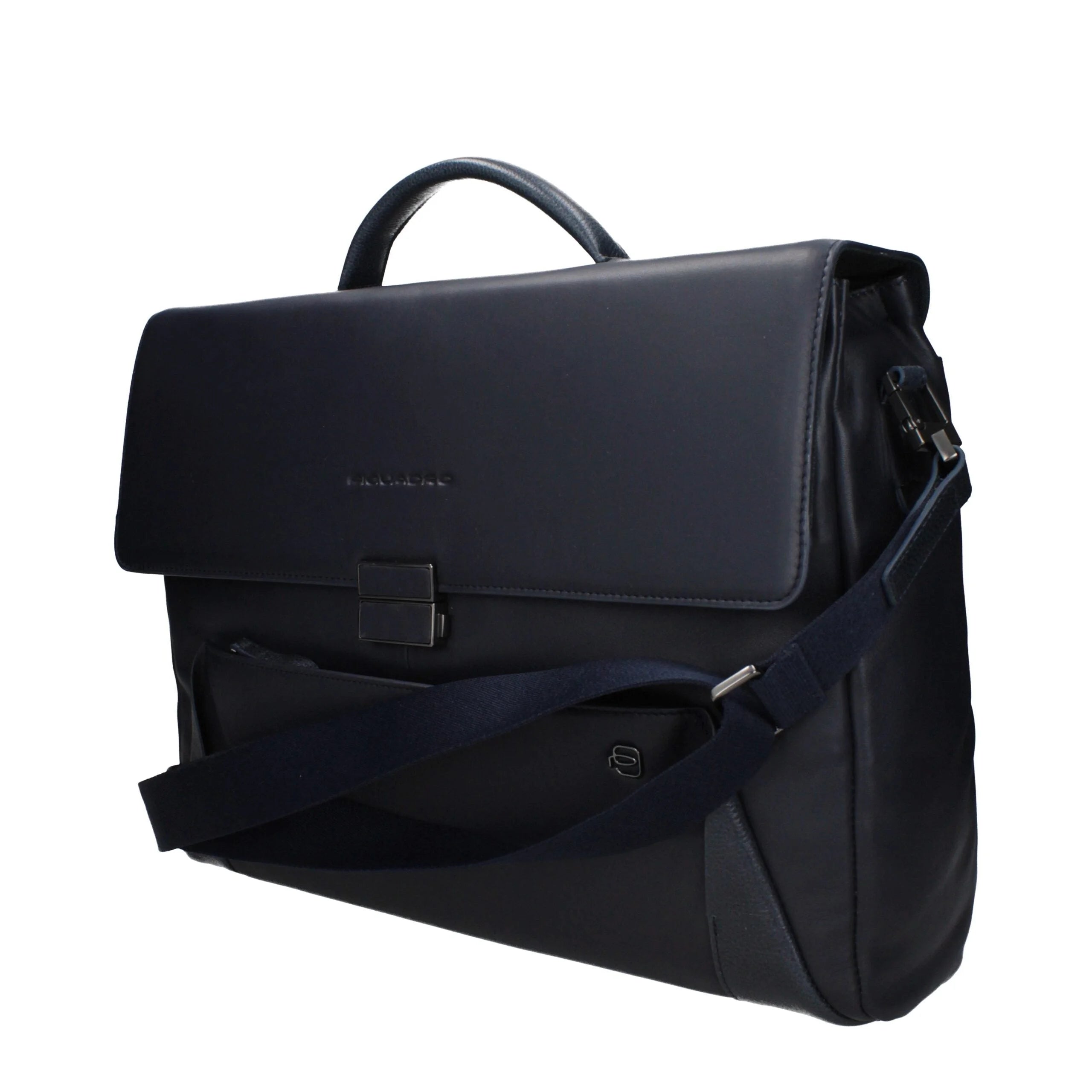 Piquadro Blue Leather Business And Laptop Bag